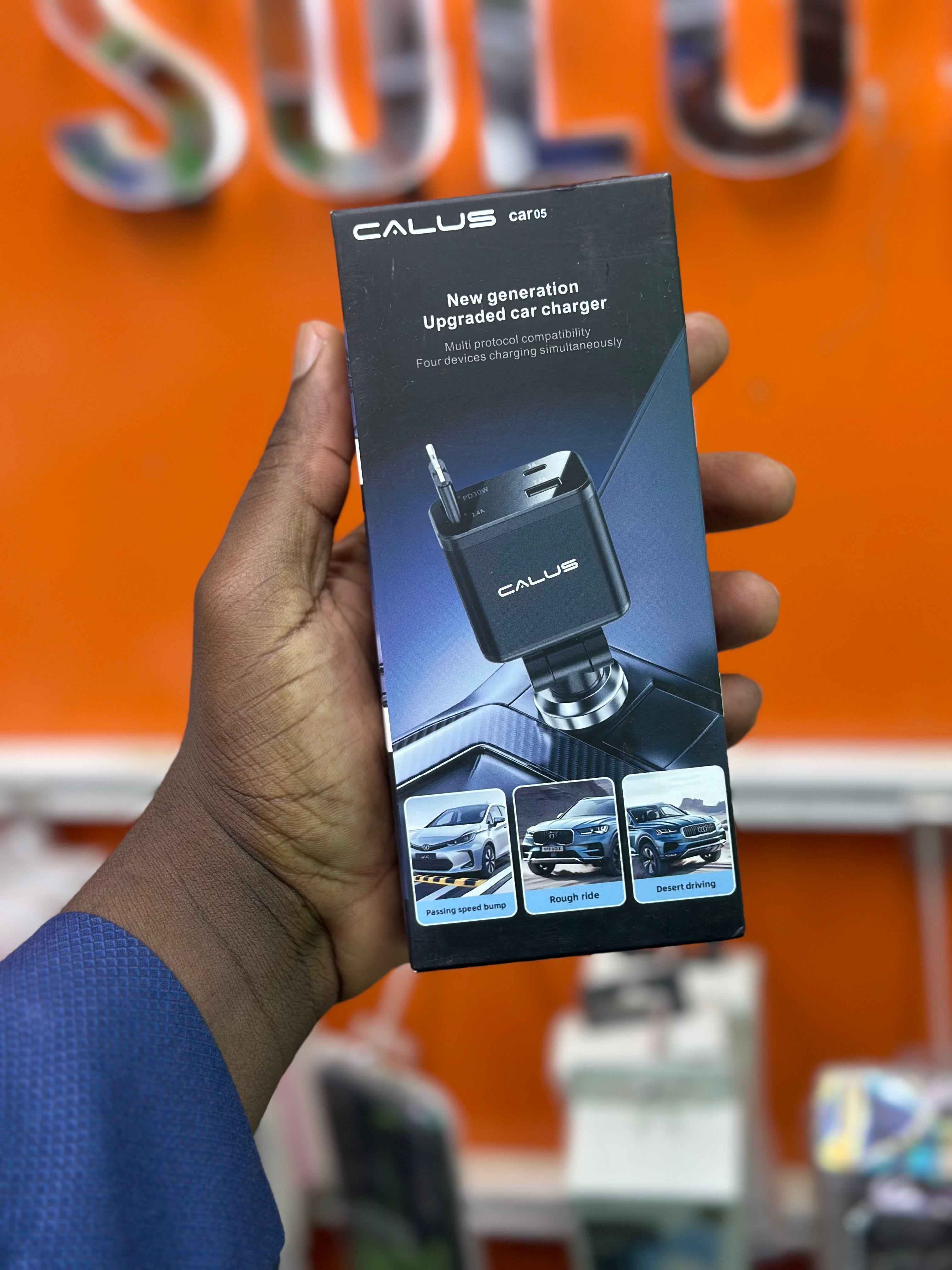 CALUS - Car 05 New Generation Upgraded Car Charger - (Multi protocol compatibility Four devices charging simultaneously)