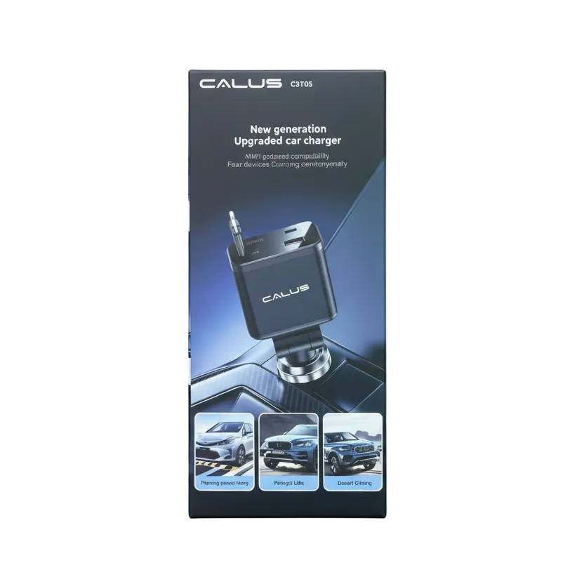 CALUS - Car 05 New Generation Upgraded Car Charger - (Multi protocol compatibility Four devices charging simultaneously)
