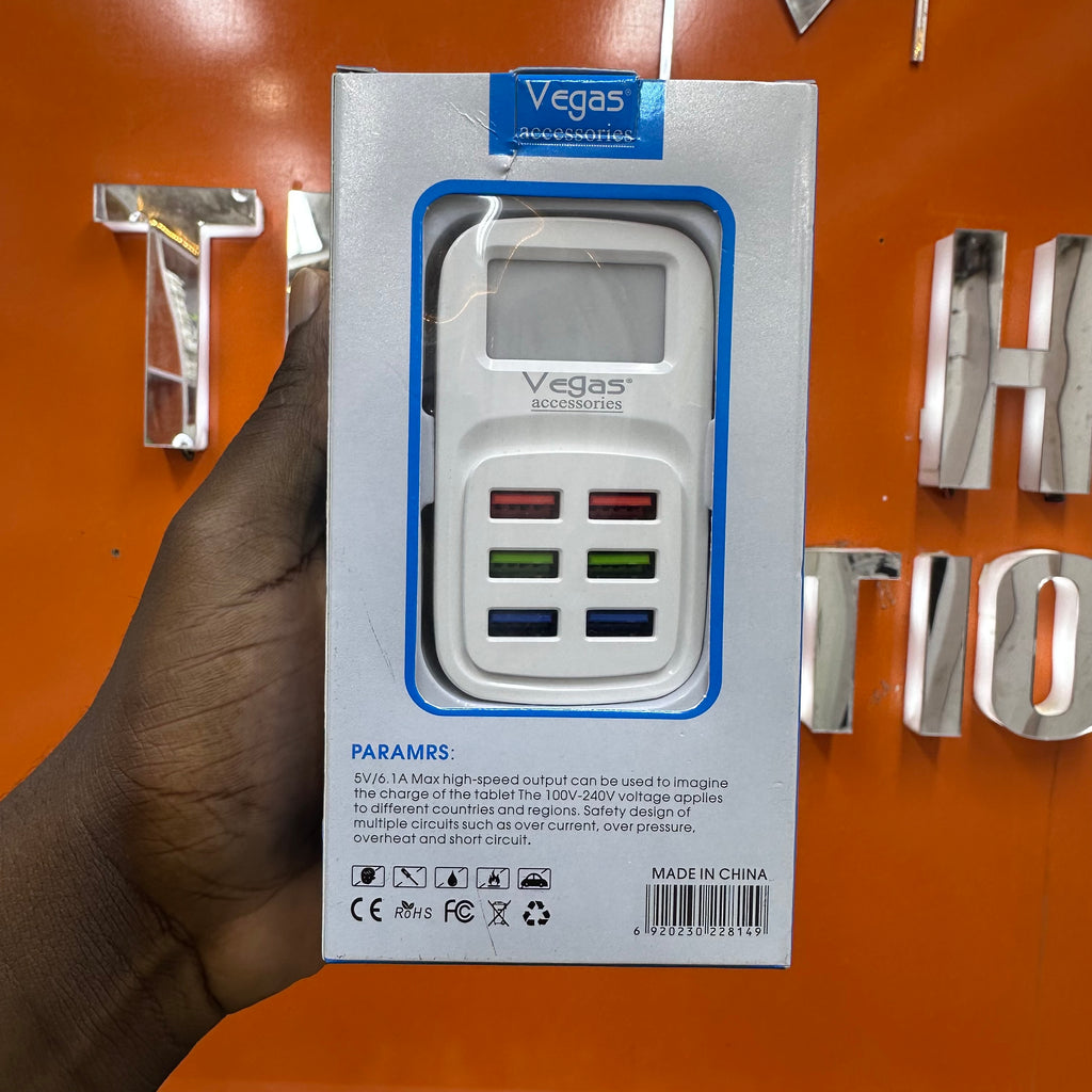 Vegas VG-05 6.1A - 6 USB Fast Charger